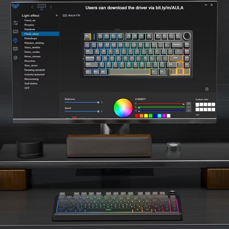🎮 AULA Teclado Mecánico Inalámbrico 75% – LEOBOG Reaper