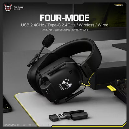 🎧 ONIKUMA Auriculares Gamer Inalámbricos 4 Modos