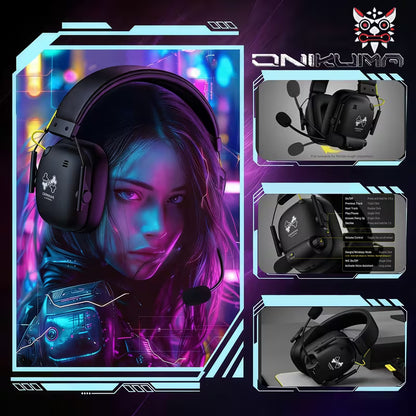 🎧 ONIKUMA Auriculares Gamer Inalámbricos 4 Modos