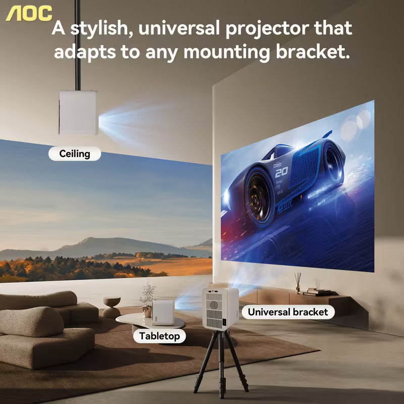 Mini Proyector AOC Smart 1080P con Android 12