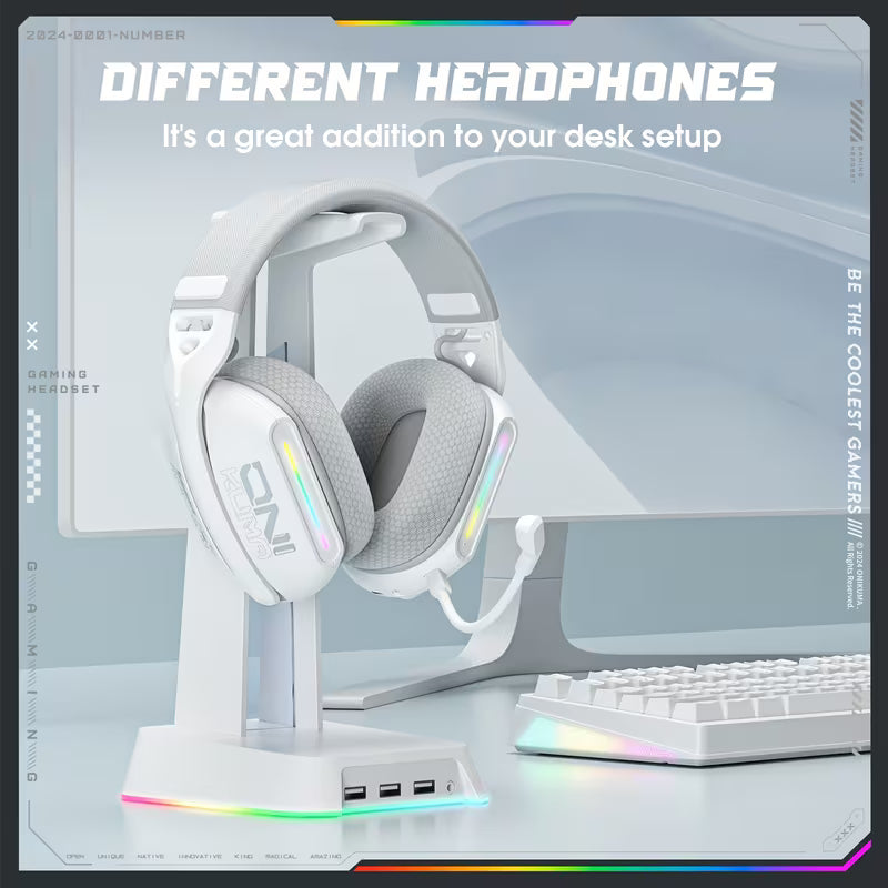 🎧 Auriculares Gamer Inalámbricos ONIKUMA RGB