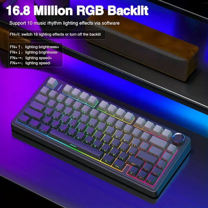 🎮 AULA Teclado Mecánico Inalámbrico 75% – LEOBOG Reaper