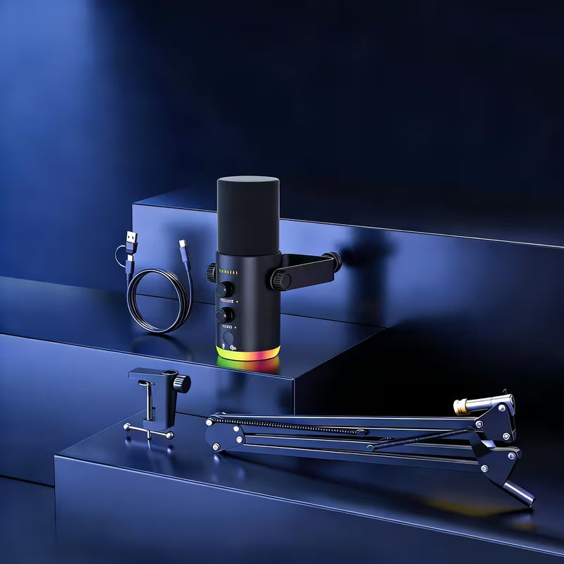 Kit de micrófono dinámico RGB XLR/USB
